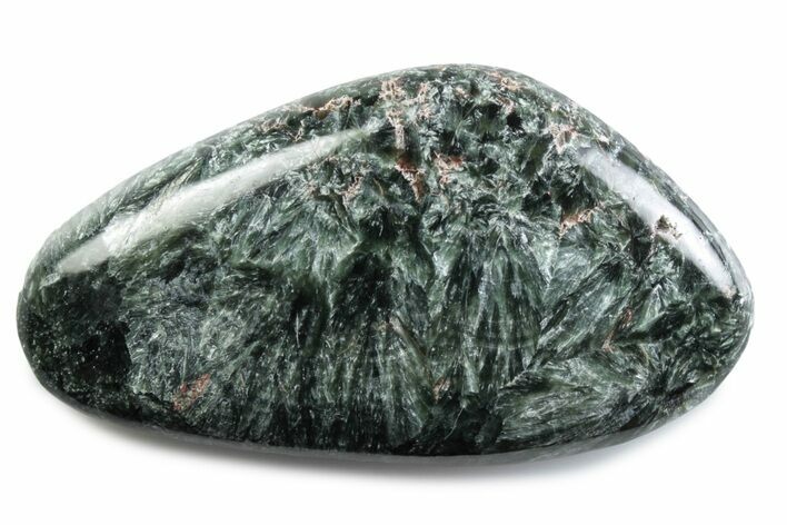 Polished Seraphinite Stone - Korshunovkiy Mine, Siberia #380132